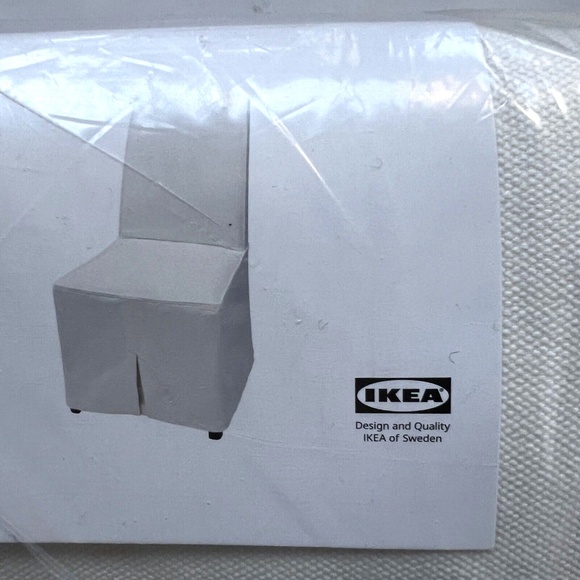 NEW IKEA BERGMUND Chair Cover Floor Length Inseros White Removable 504.862.21 - Picture 1 of 3